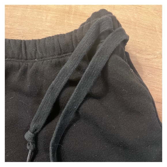 PINK Victoria's Secret Black Joggers with White Logo - Picture 3 of 5